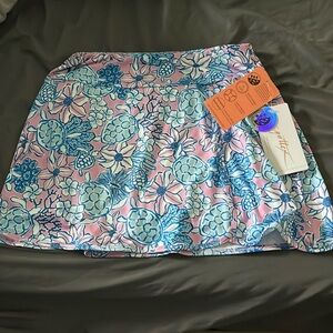 nwt! Golf and tennis skort gottex brand size large. Pink and blue turtle design